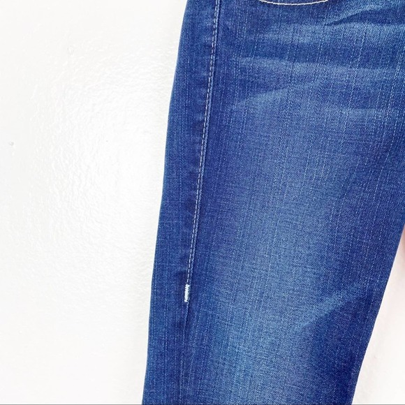 TRUE RELIGION Joey Dark Wash Flare Distressed Back Flap Pockets Jeans, Size 24 - Picture 6 of 12